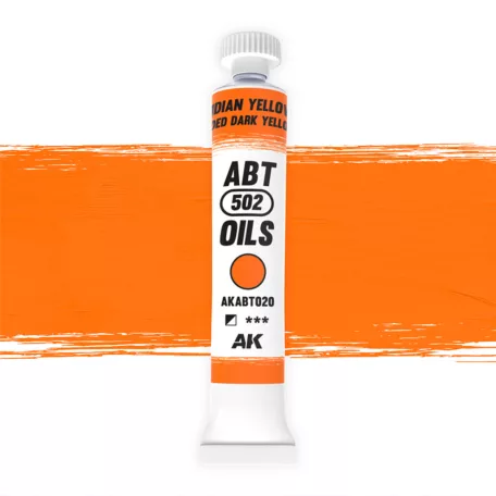 AK Interactive - Indian Yellow/Faded Dark Yellow - Fakult sötétsárga színű olajfesték 20 ml - AKABT020