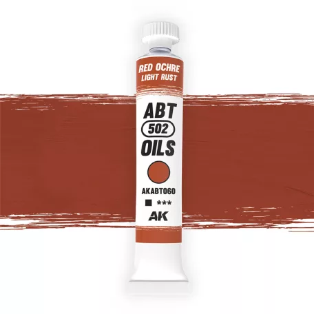 AK Interactive - RED OCHRE/LIGHT RUST - Világos rozsda színű  olajfesték 20 ml - AKABT060