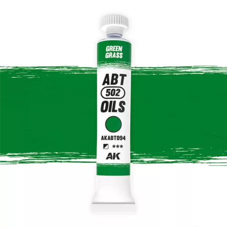AK Interactive - GREEN GRASS - Fűzöld színű  olajfesték 20 ml - AKABT094