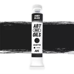   AK Interactive - IVORY BLACK - Fekete színű  olajfesték 20 ml - AKABT110