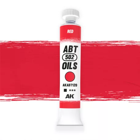 AK Interactive - RED - Vörös színű olajfesték 20 ml - AKABT120