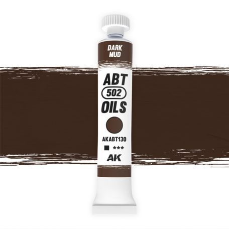 AK Interactive - DARK MUD - Sötét sár színű olajfesték 20 ml - AKABT130