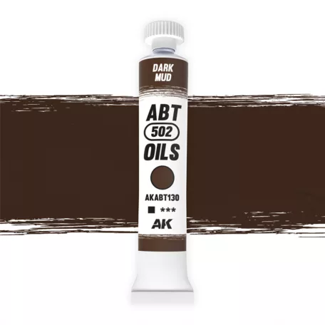 AK Interactive - DARK MUD - Sötét sár színű olajfesték 20 ml - AKABT130