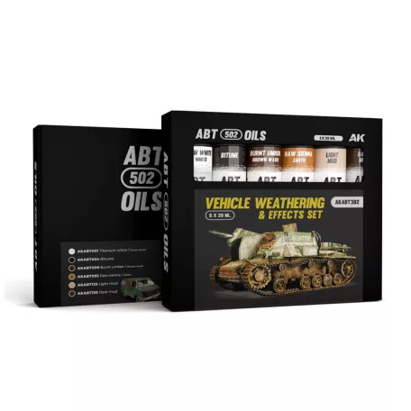 AK Interactive - VEHICLE WEATHERING AND EFFECTS SET - olajfesték szett 6X20 ml - AKABT302