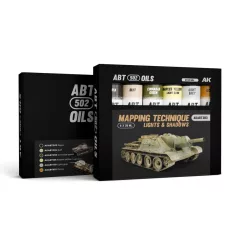   AK Interactive - MAPPING TECHNIQUE LIGHTS AND SHADOWS SET - olajfesték szett 6X20 ml - AKABT303