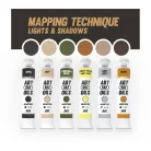 AK Interactive - MAPPING TECHNIQUE LIGHTS AND SHADOWS SET - olajfesték szett 6X20 ml - AKABT303
