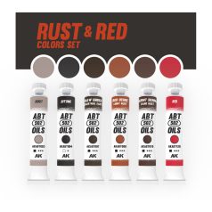   AK Interactive - RUST AND RED COLORS SET - olajfesték szett 6X20 ml - AKABT304
