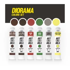   AK Interactive - DIORAMA COLORS SET - olajfesték szett 6X20 ml - AKABT307