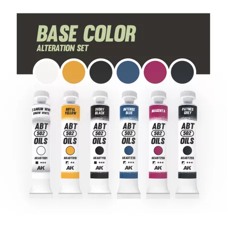 AK Interactive - BASE COLOR ALTERATION SET - olajfesték szett 6X20 ml - AKABT308