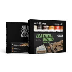   AK Interactive - LEATHER AND WOOD COLORS SET - olajfesték szett 6X20 ml - AKABT311