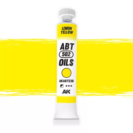 AK Interactive - LEMON YELLOW - Citromsárga színű  olajfesték 20 ml - AKABT530