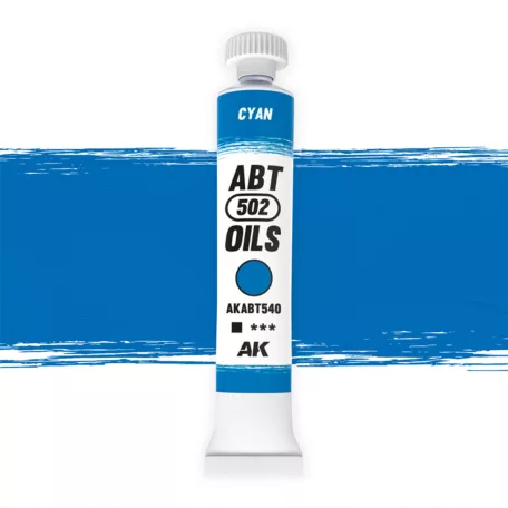 AK Interactive - CYAN - Ciánkék színű olajfesték 20 ml - AKABT540