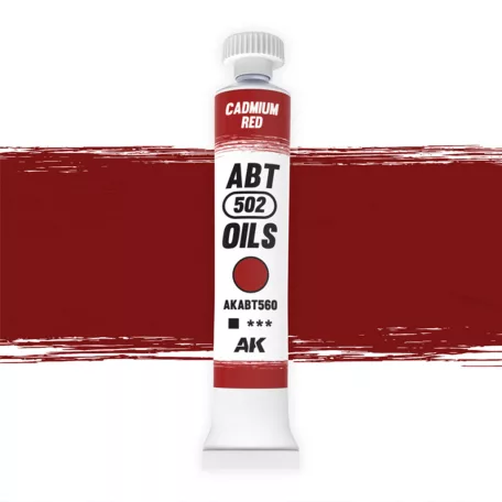 AK Interactive - CADMIUM RED - Kadmiumvörös színű olajfesték 20 ml - AKABT560
