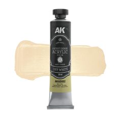 AK ARTISTIC DENSE ACRYLIC COLOR - OFF WHITE 20 ml - AKAD002