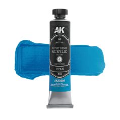 AK ARTISTIC DENSE ACRYLIC COLOR - CYAN 20 ml - AKAD004