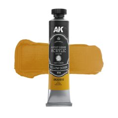   AK ARTISTIC DENSE ACRYLIC COLOR - YELLOW OCHRE 20 ml - AKAD010