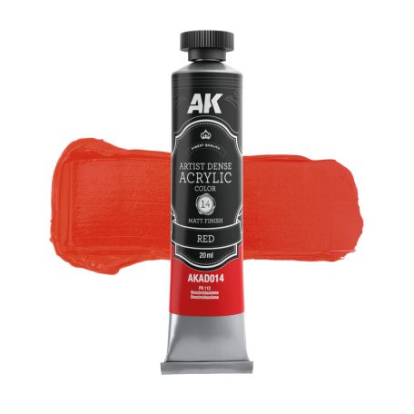 AK ARTISTIC DENSE ACRYLIC COLOR - RED 20 ml - AKAD014