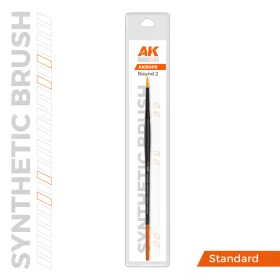   AK Interactive AKB009 Synthetic Brush – Round 2 – Szintetikus kerek ecset precíz festéshez