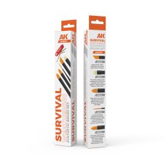   AK Interactive AKB101 Survival Weathering Ecsetkészlet – Profi modellező ecsetek időjárási hatásokhoz