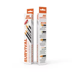   AK Interactive AKB101 Survival Weathering Ecsetkészlet – Profi modellező ecsetek időjárási hatásokhoz