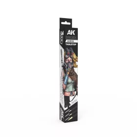   AK Interactive AKB102 Tabletop Synthetic Brushes Ecsetkészlet – Profi szintetikus ecsetek figurafestéshez
