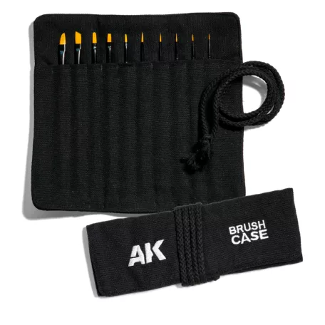 AK Interactive AKB110 Synthetic Brush Set – 10 darabos szintetikus ecsetkészlet modellezéshez és figurafestéshez
