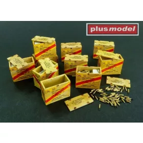   Plus Model US ammunition boxes with cartons of charges 26. Division ''Volksgrenadier'' - 101. Division '' - amerikai lőszeres ládák töltetkartonokkal