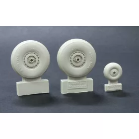   Plus Model C-47 Skytrain wheels without cover - kerékkészlet kerékagyburkolat nélkül