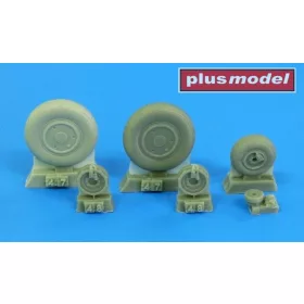   Plus Model Mig-21 wheels late - kerékkészlet, késői változat