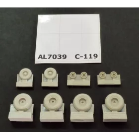  Plus Model C-119 Boxcar wheels early version - kerékkészlet, korai változat