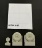 Plus Model C-47 Skytrain wheels with cover - kerékkészlet kerékagyburkolattal