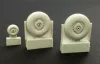 Plus Model C-47 Skytrain wheels with cover - kerékkészlet kerékagyburkolattal