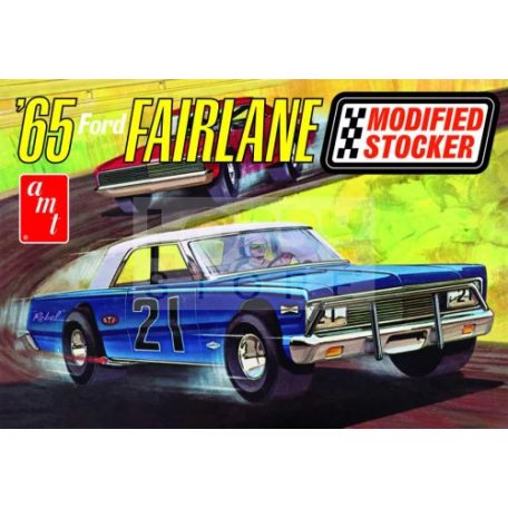 AMT 1965 Ford Fairlane Modified Stocker 1:25 autó makett AMT1190