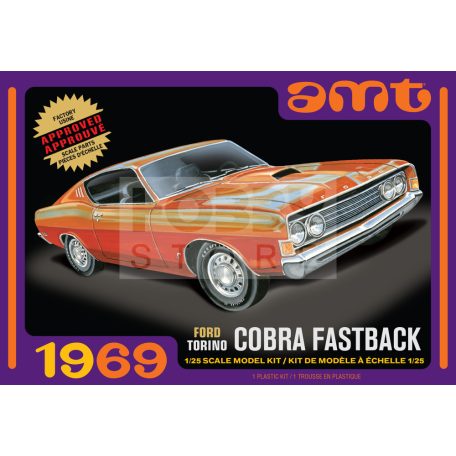 AMT 1969 Ford Torino Cobra Fastback 1:25 autó makett AMT1217