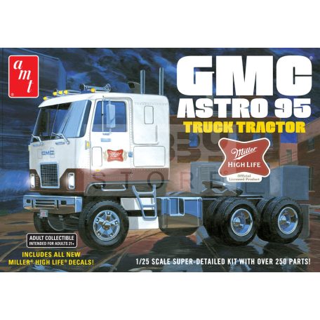 AMT GMC ASTRO 95 SEMI TRACTOR (MILLER BEER) 1:25 autó makett AMT1230