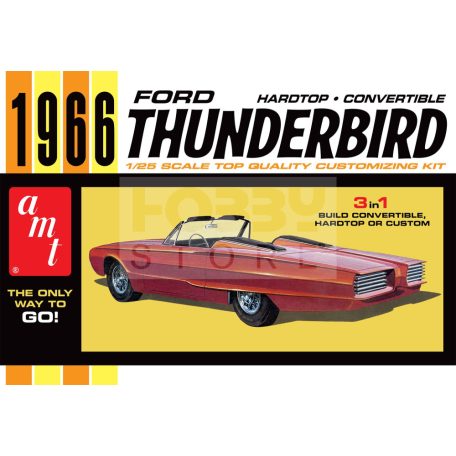 AMT 1966 FORD THUNDERBIRD HARDTOP/CONVERTIBLE 1:25 autó makett AMT1328