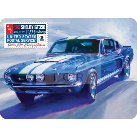 AMT 1967 SHELBY GT350 USPS STAMP SERIES (TIN) 1:25 autó makett AMT1356