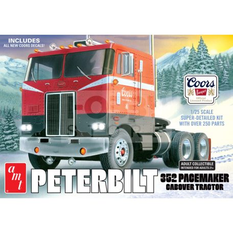 AMT PETERBILT 352 PACEMAKER COE COORS BEER 1:25 autó makett AMT1375