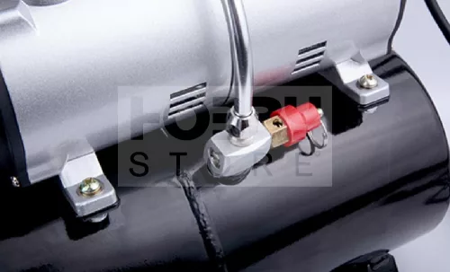 Chromax Airbrush mini compressor with air reservoir- Mini csendes - egyhengeres levegőtartályos (3L) airbrush kompresszor AS-186S