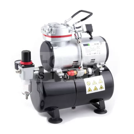Chromax Airbrush mini compressor with air reservoir- Mini csendes - egyhengeres levegőtartályos (3L) airbrush kompresszor AS-189