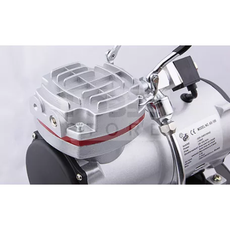 Chromax Airbrush mini compressor with air reservoir- Mini csendes - egyhengeres levegőtartályos (3L) airbrush kompresszor AS-189