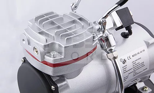 Chromax Airbrush mini compressor with air reservoir- Mini csendes - egyhengeres levegőtartályos (3L) airbrush kompresszor AS-189