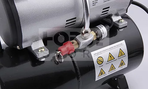 Chromax Airbrush mini compressor with air reservoir- Mini csendes - egyhengeres levegőtartályos (3L) airbrush kompresszor AS-189