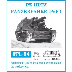   Friulmodel Tracks for Pz III (H-K) / Pz IV (E-J) - Pz III / Pz IV / Panzerfähre (Pz.F.) – fém lánctalpkészlet
