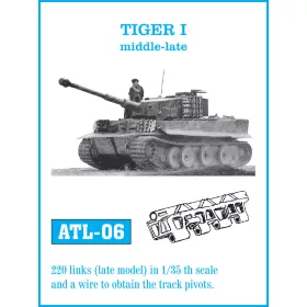   Friulmodel Tracks for Tiger I middle-late middle-late - Tiger I, középső–késői változat – fém lánctalpkészlet
