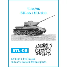   Friulmodel Tracks for T 34 / 85 Waffelmuster - T-34/85 / SU-85 / SU-100 – fém lánctalpkészlet