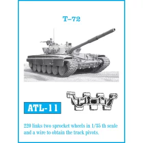 Friulmodel Tracks for T 72 - fém lánctalpkészlet
