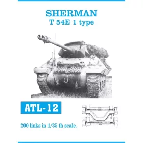   Friulmodel Tracks for M 4 Sherman - Sherman, T54E1 típus – fém lánctalpkészlet
