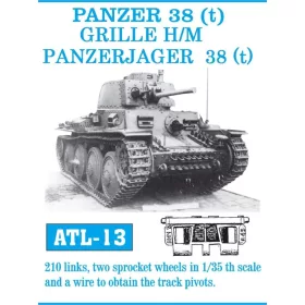  Friulmodel Tracks for Pz 38 (t) - Pz 38(t) / Grille / Marder III / Panzerjäger 38(t) – fém lánctalpkészlet