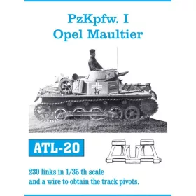   Friulmodel Tracks for Pz I / Opel Maultier - fém lánctalpkészlet